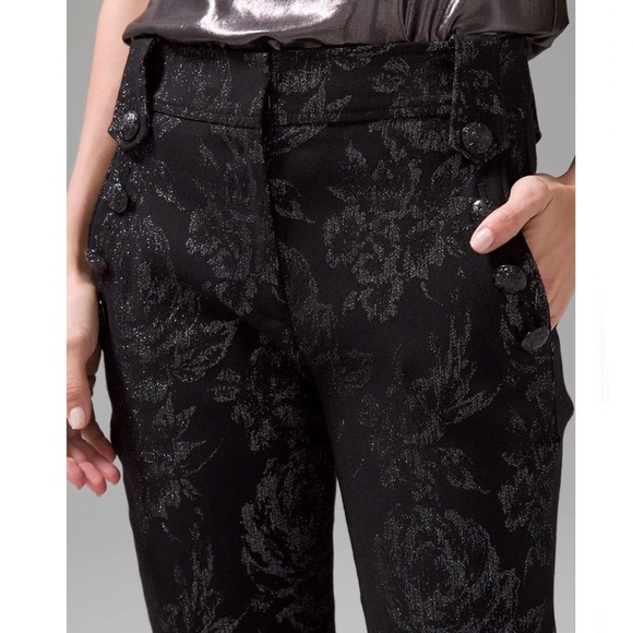 WHBM ‘Jolie’ Button Straight Luxe Stretch Pant - Picture 6 of 13